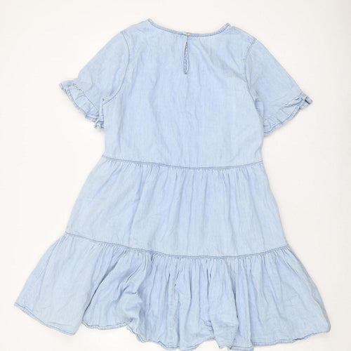 New Look Women's Blue Denim Shift Dress - Size 14