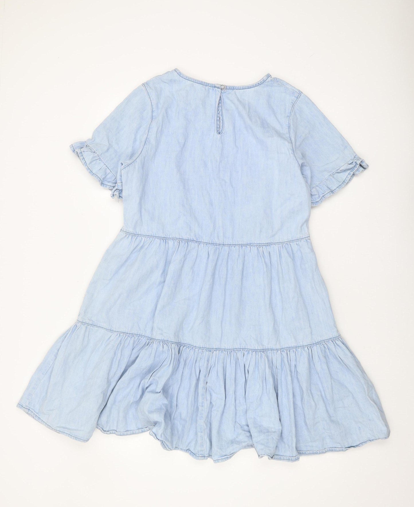 New Look Women's Blue Denim Shift Dress - Size 14