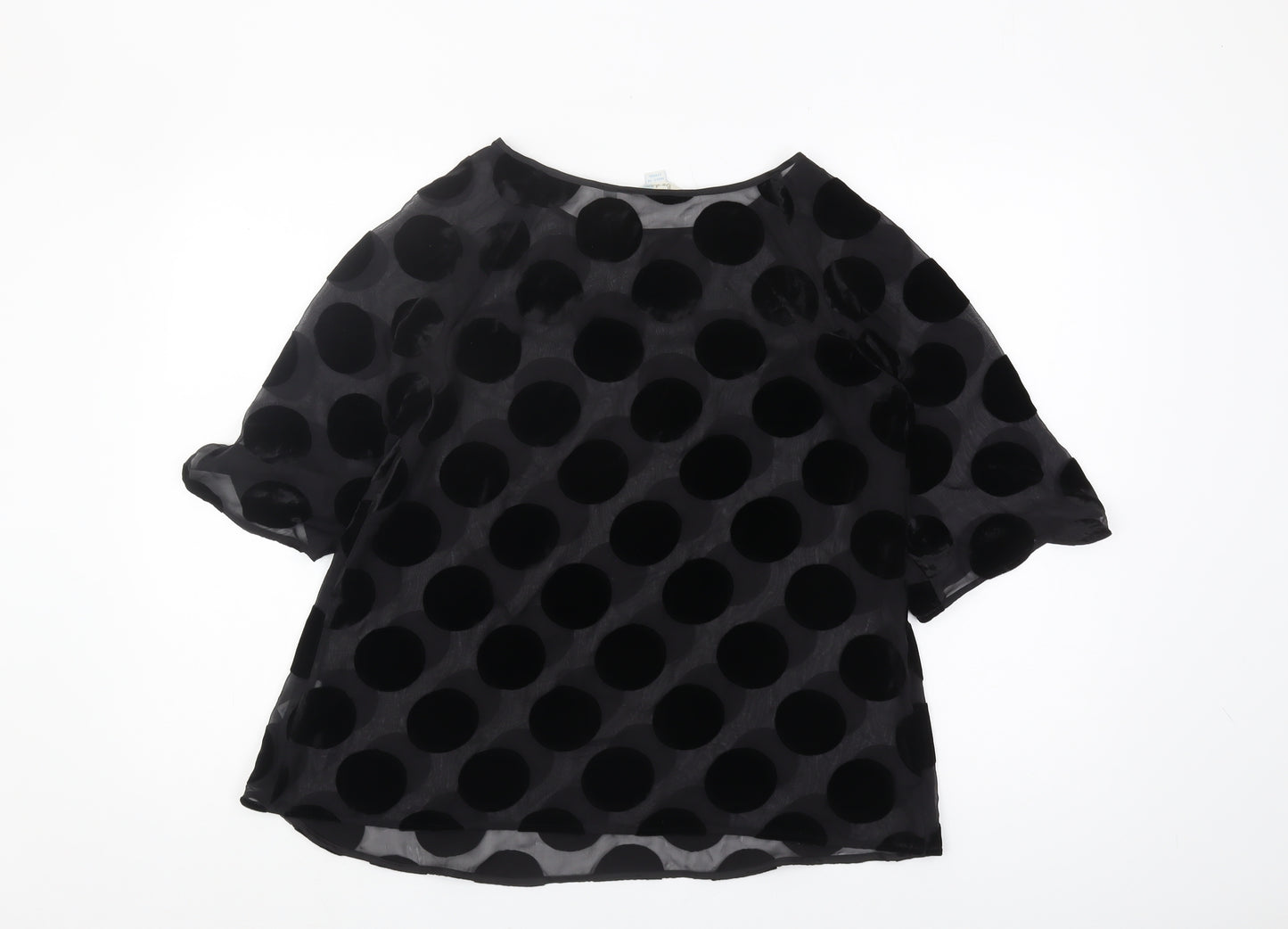 Boden Women's Black Polka Dot Blouse Size 10