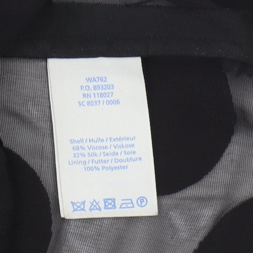 Boden Women's Black Polka Dot Blouse Size 10