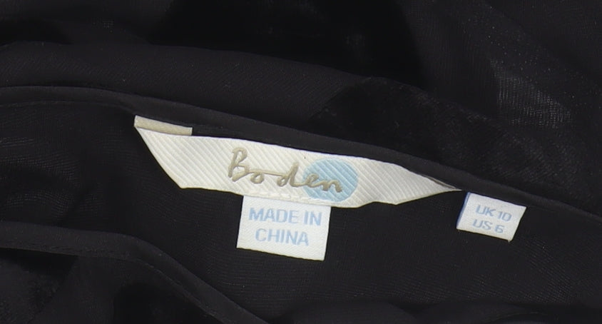 Boden Women's Black Polka Dot Blouse Size 10