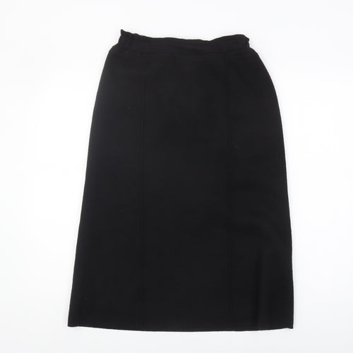 CC Women's Black Midi Wool Pencil Skirt - Size M