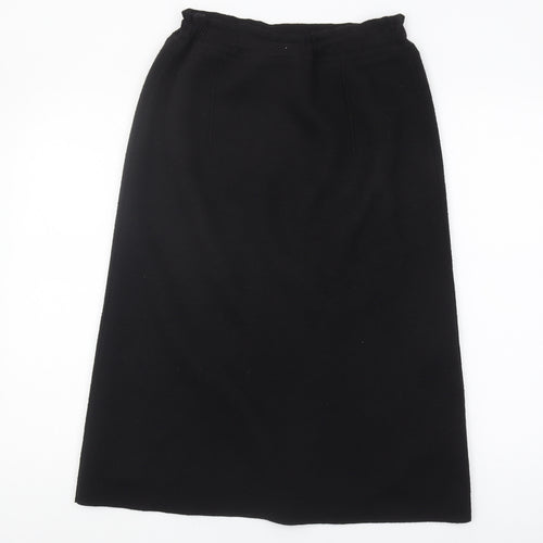 CC Women's Black Midi Wool Pencil Skirt - Size M