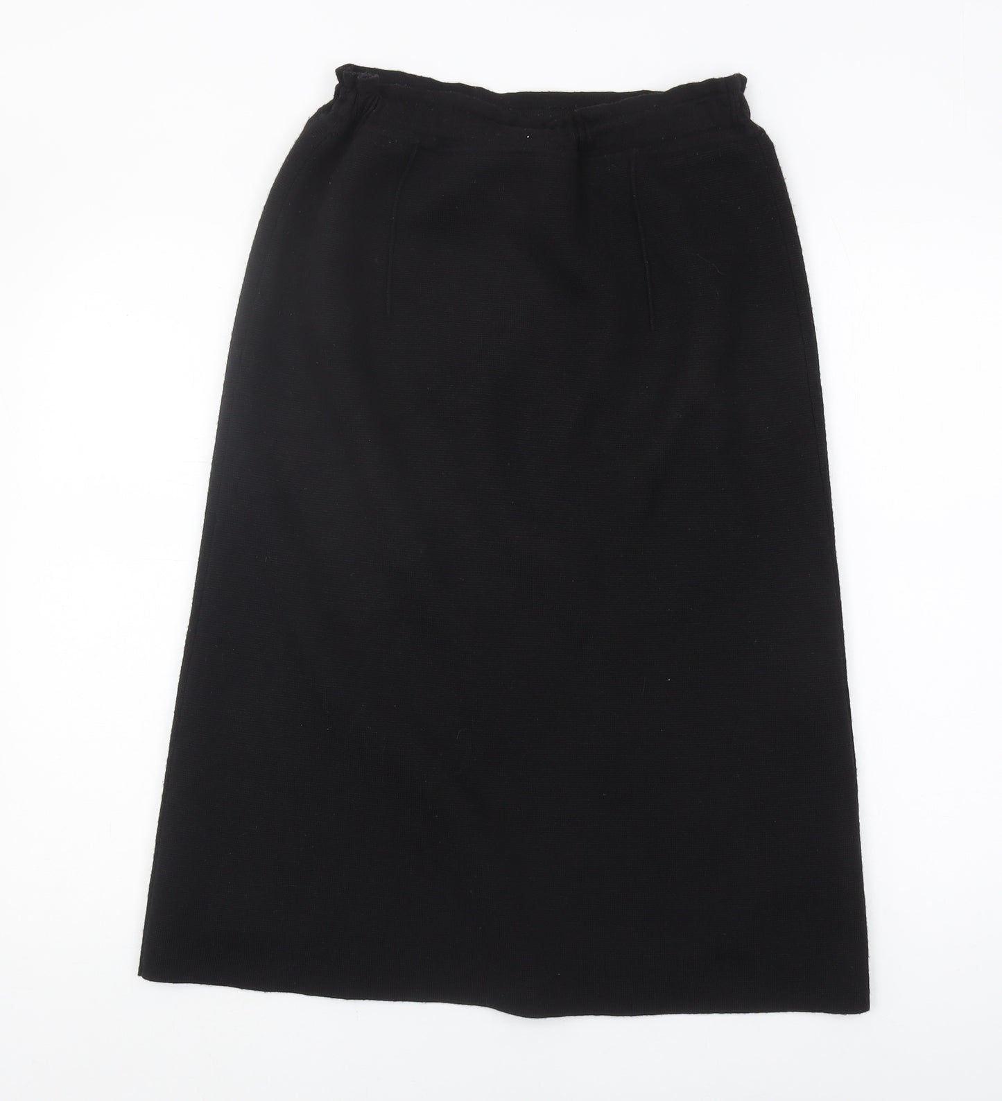 CC Women's Black Midi Wool Pencil Skirt - Size M