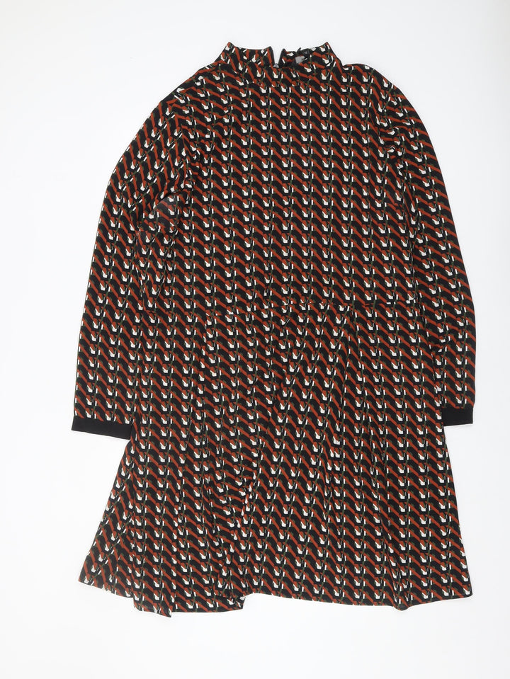 Next Women's Multicoloured Long Sleeve Dress Size 20