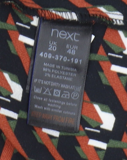 Next Women's Multicoloured Long Sleeve Dress Size 20