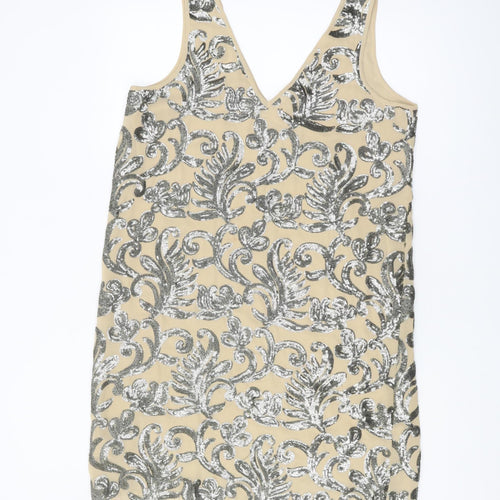 River Island Women's Beige Sleeveless Dress