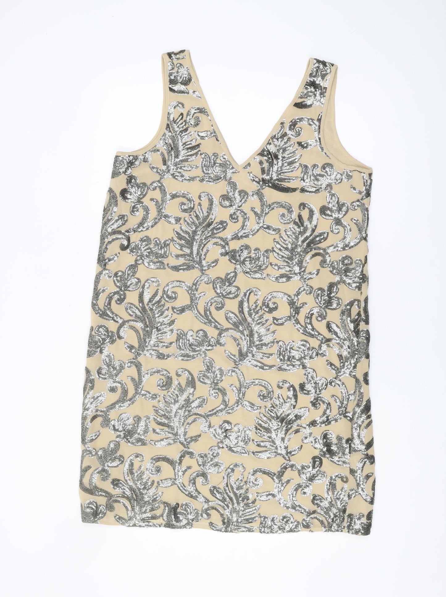 River Island Women's Beige Sleeveless Dress