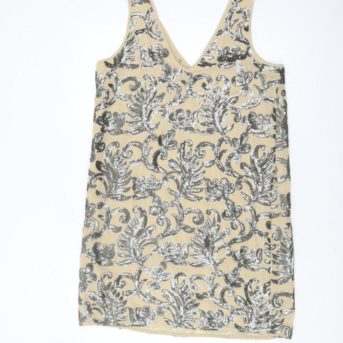 River Island Women's Beige Sleeveless Dress