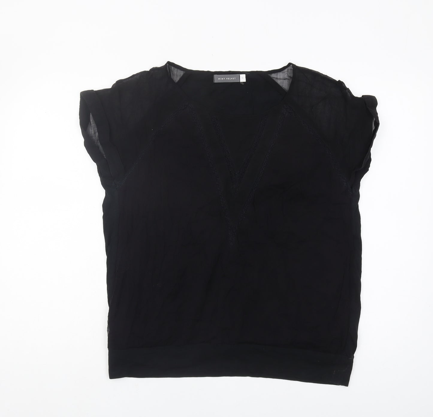 Mint Velvet Women's Black Top Size 16