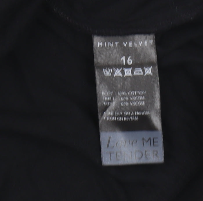 Mint Velvet Women's Black Top Size 16