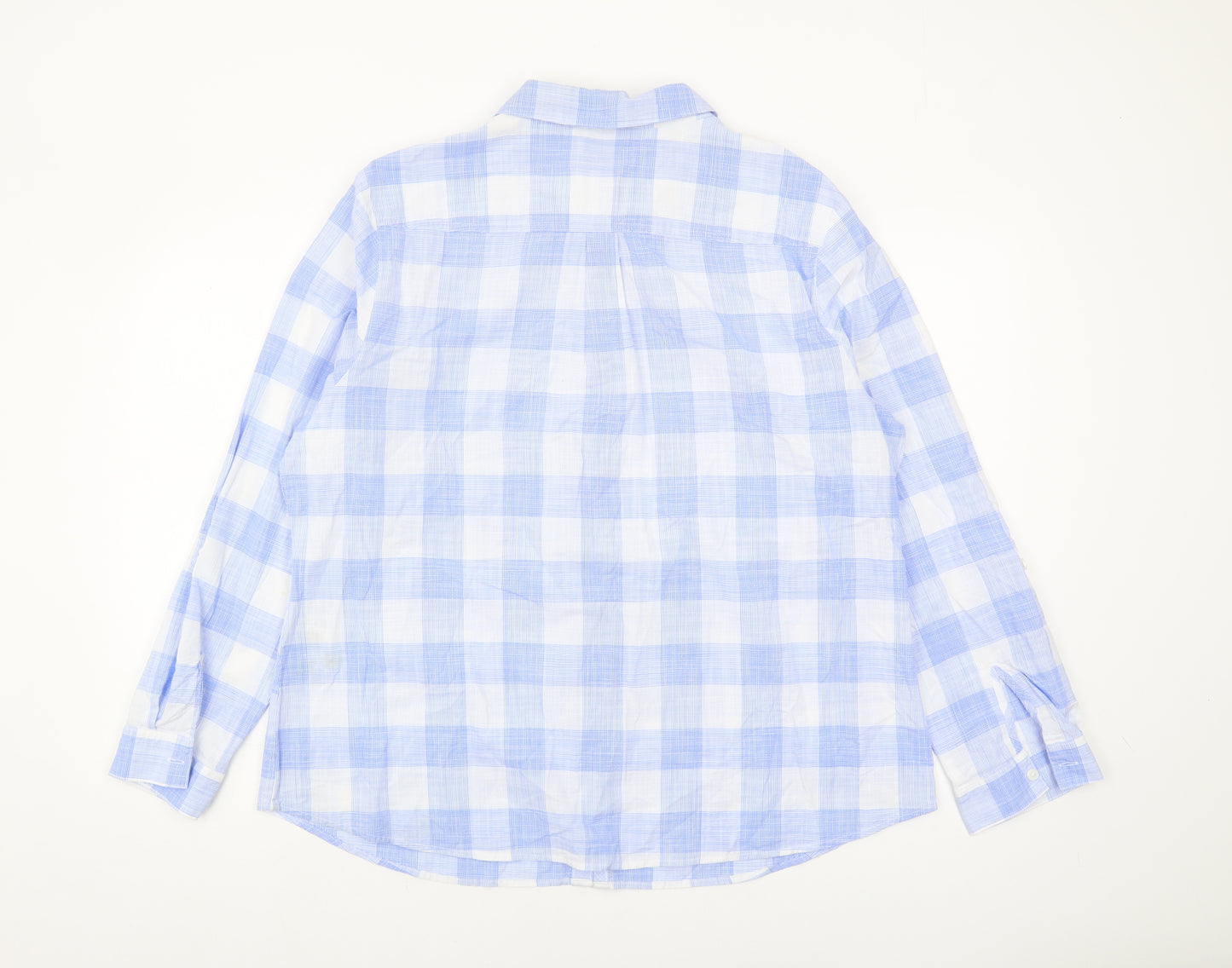Isle Essentials Women's Blue Plaid Button-Up Shirt