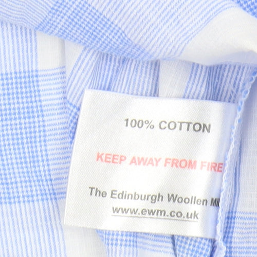 Isle Essentials Women's Blue Plaid Button-Up Shirt