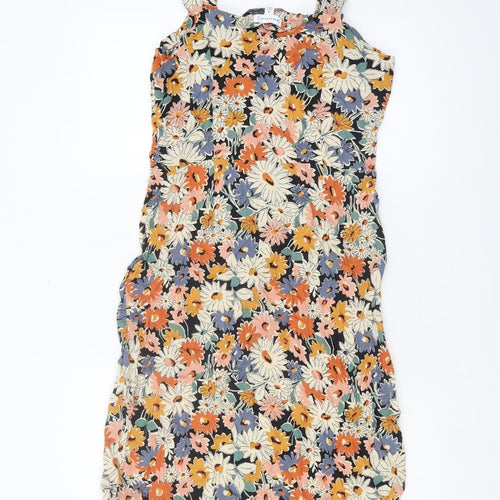 Warehouse Floral Sleeveless Dress, Multicoloured, Size 14