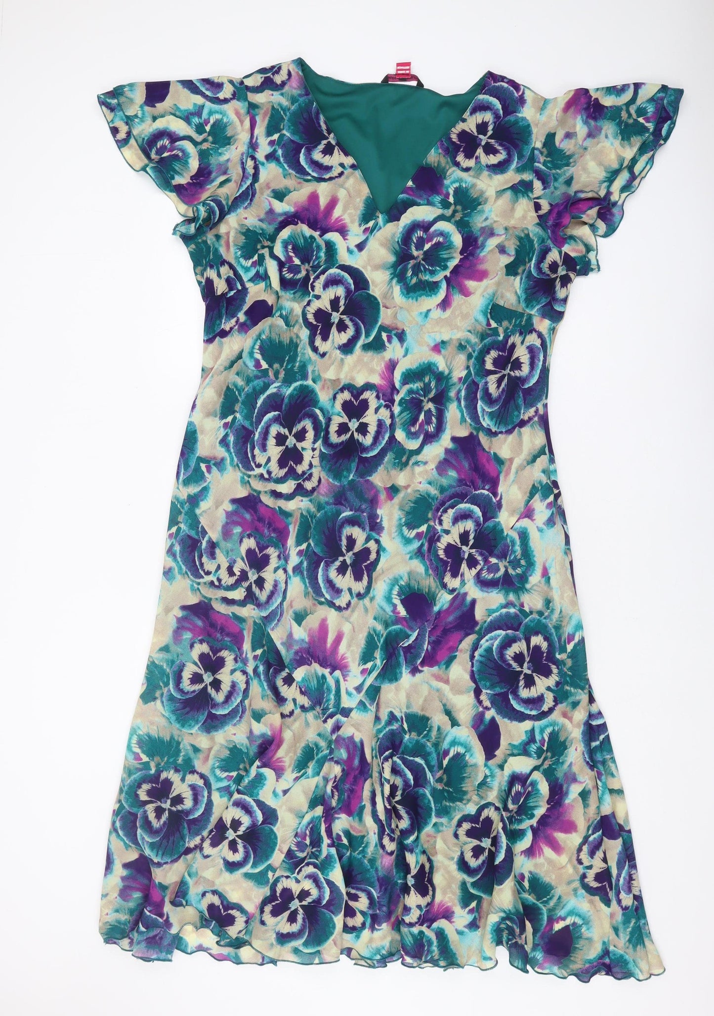 Hudson & Onslow Floral Midi Dress, Size 22, V-Neck