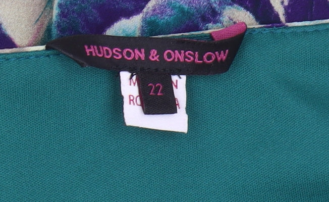 Hudson & Onslow Floral Midi Dress, Size 22, V-Neck