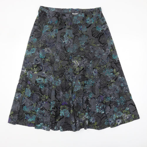 Marks and Spencer Women's A-Line Floral Midi Skirt Size 16