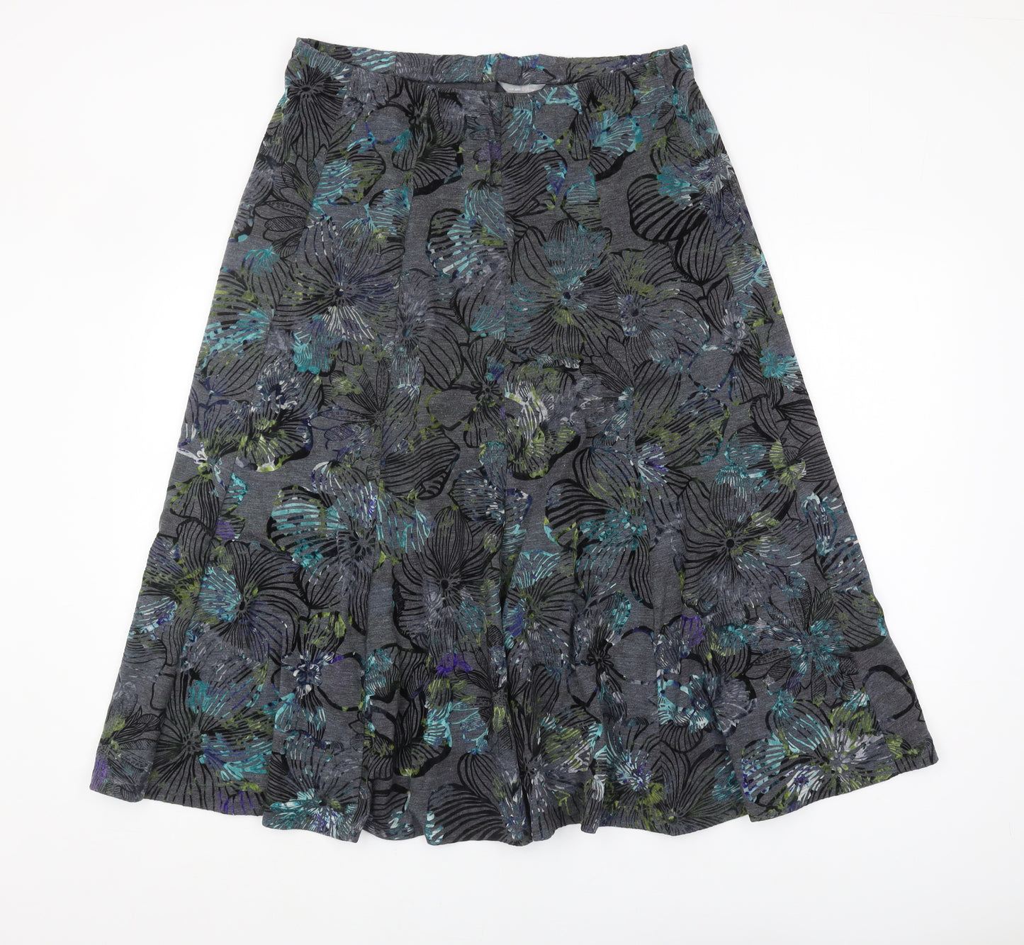 Marks and Spencer Women's A-Line Floral Midi Skirt Size 16