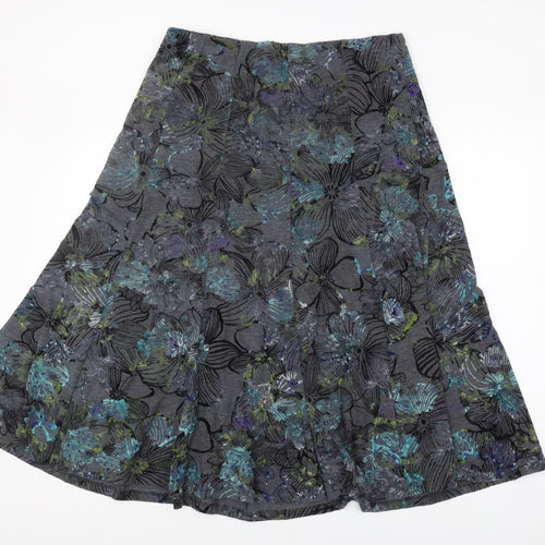 Marks and Spencer Women's A-Line Floral Midi Skirt Size 16