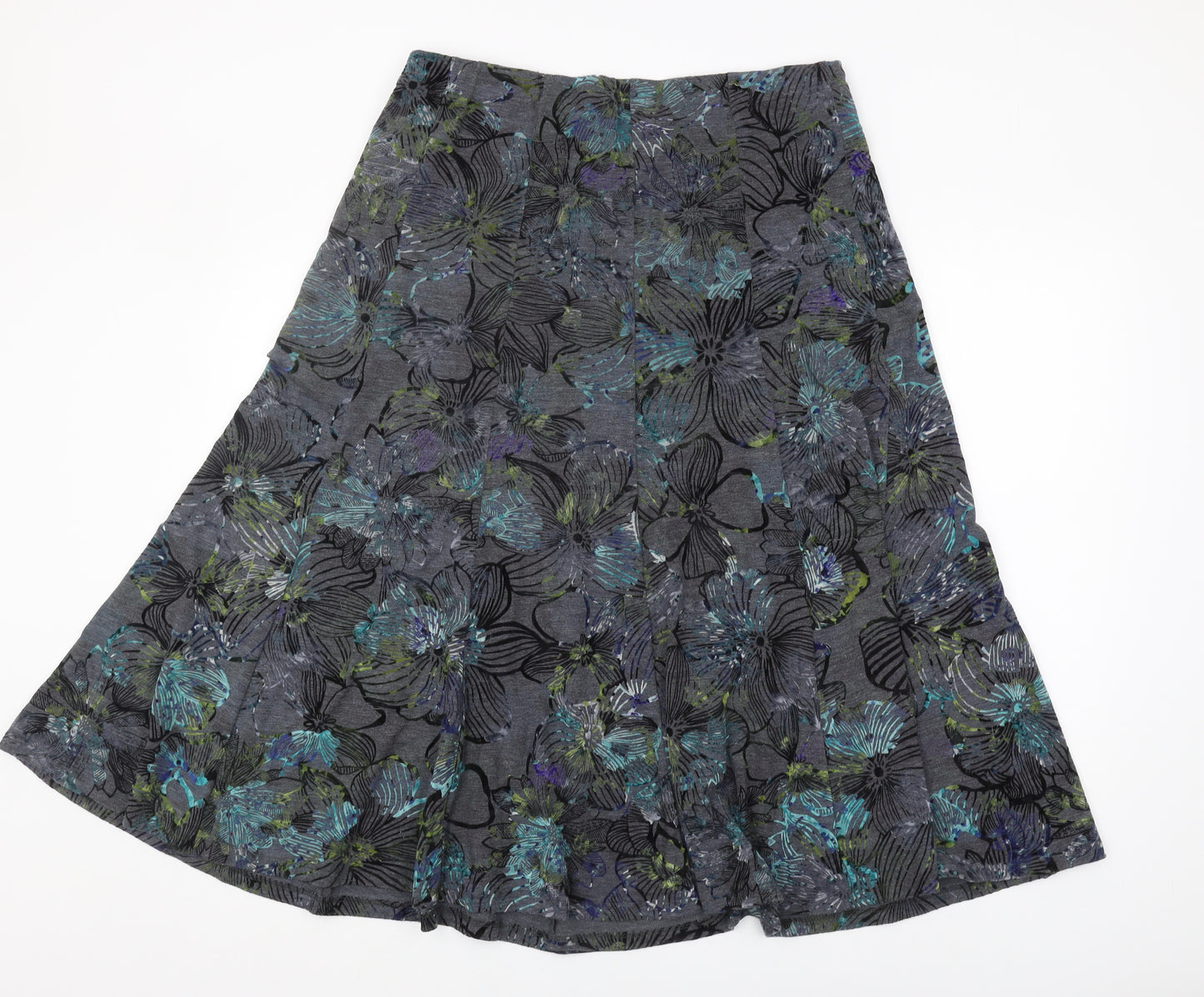 Marks and Spencer Women's A-Line Floral Midi Skirt Size 16