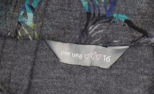 Marks and Spencer Women's A-Line Floral Midi Skirt Size 16