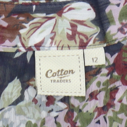 Cotton Traders Women's Floral Blouse, Multicoloured, Size 12