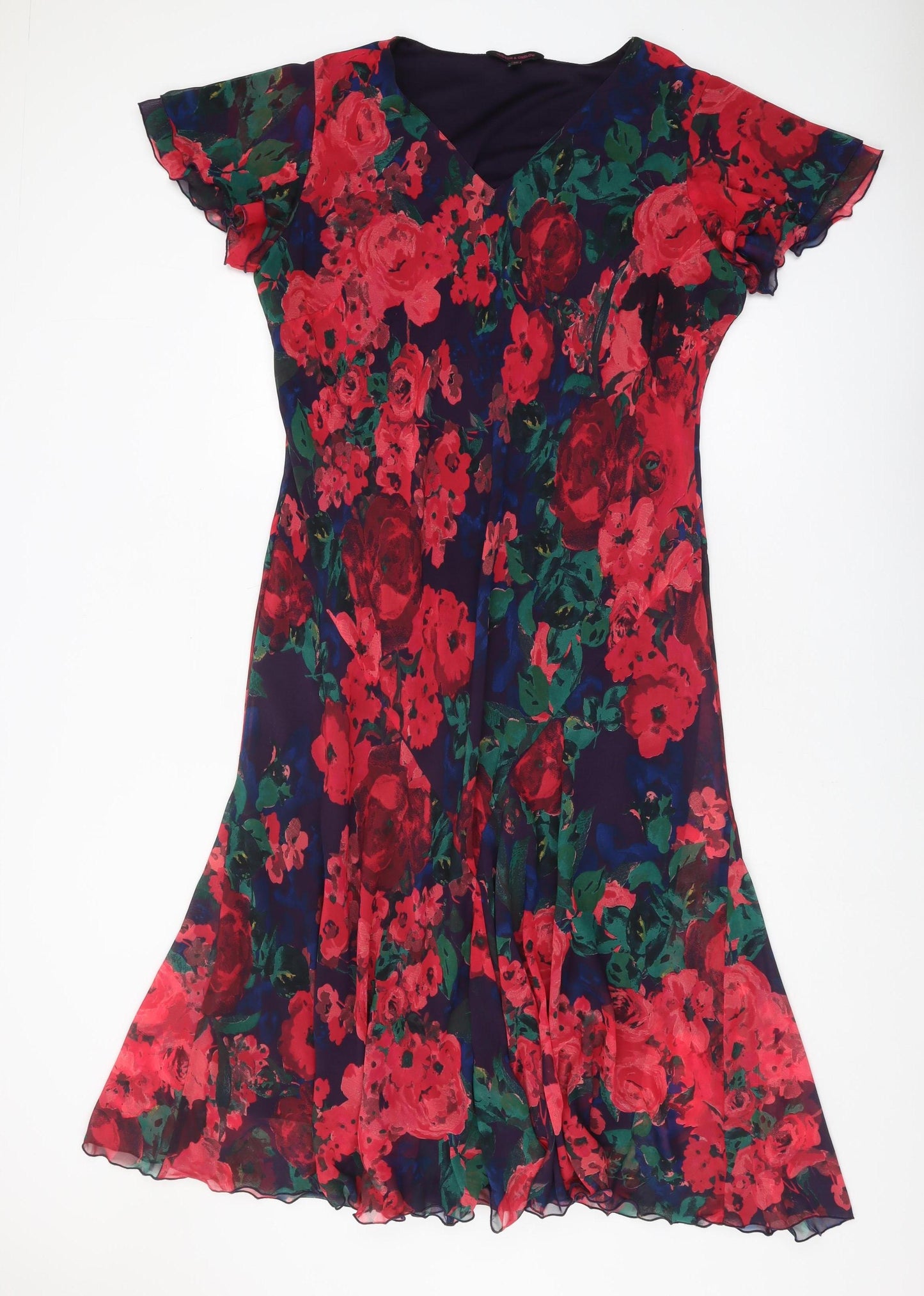 Hudson & Onslow Women's Red Floral Dress Size 20