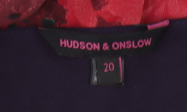 Hudson & Onslow Women's Red Floral Dress Size 20