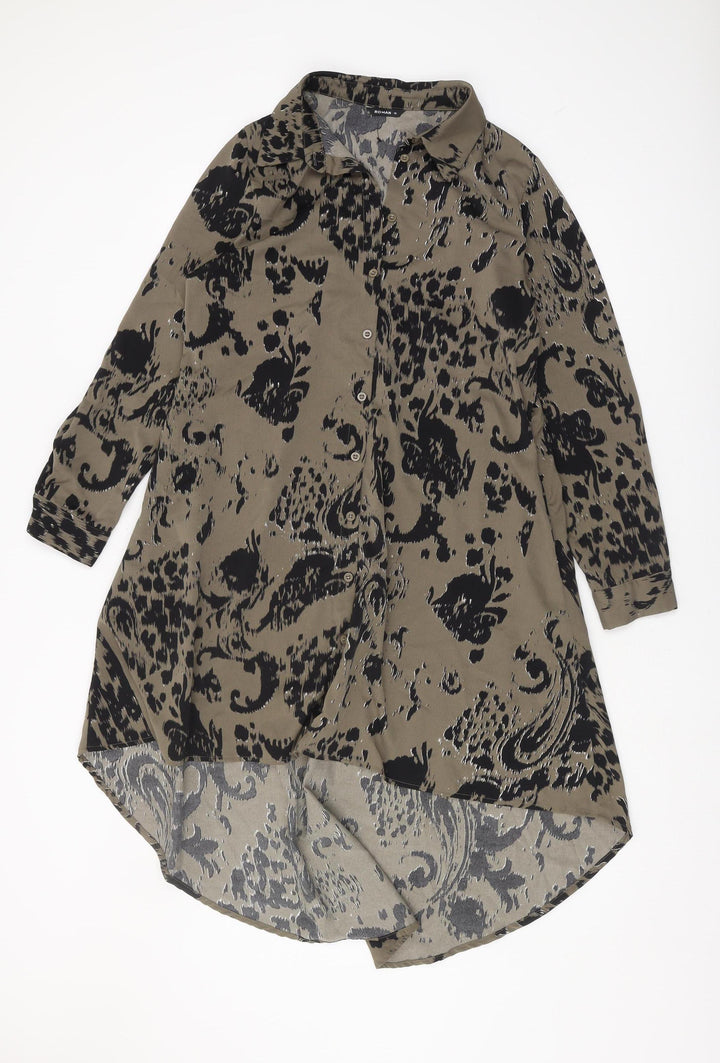 Roman Women's Multicoloured Animal Print Shirt Dress