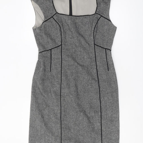 Coast Women's Grey Sheath Dress Size 14 Workwear
