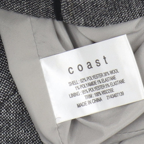 Coast Women's Grey Sheath Dress Size 14 Workwear