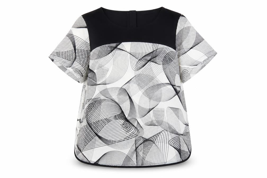 Front view of Marks & Spencer Women's Geometric Blouse, size 16