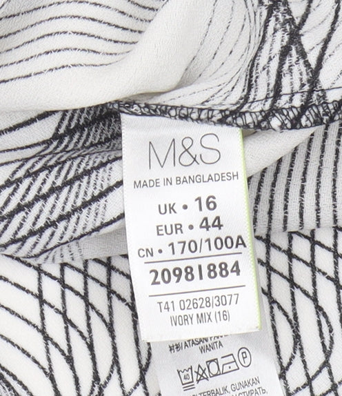 Marks and Spencer Women's Geometric Blouse Size 16
