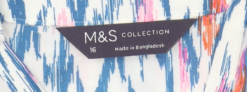Marks and Spencer Women's Multicoloured Blouse Size 16