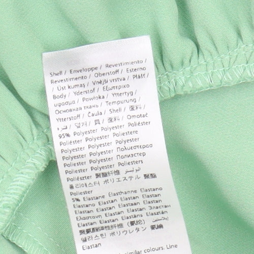 NA-KD Women's Green Mini Dress Size 12 with Puff Sleeves