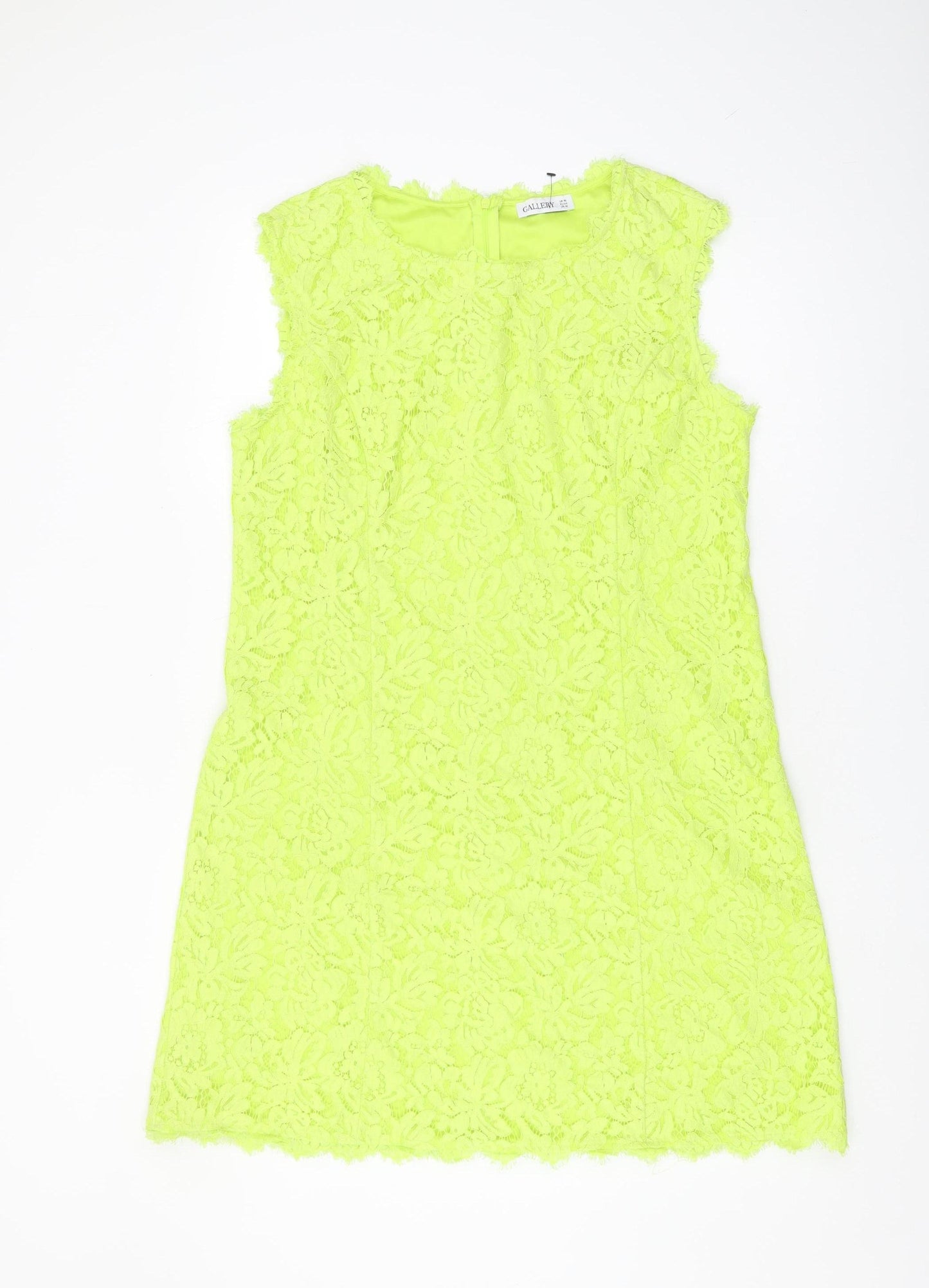 Gallery Women's Green Sheath Dress, Size 16, Elegant Partywear