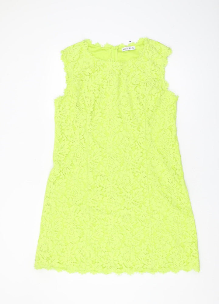 Gallery Women's Green Sheath Dress, Size 16, Elegant Partywear