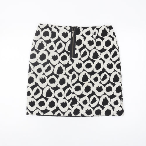 Marks and Spencer Women's Black/White Knee Length Skirt