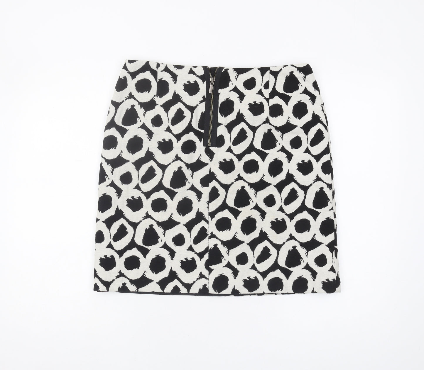 Marks and Spencer Women's Black/White Knee Length Skirt