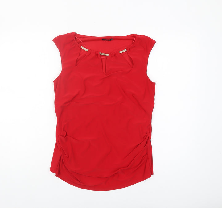 Roman Women's Red Sleeveless Blouse Size 12