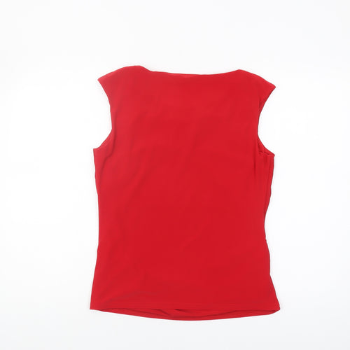 Roman Women's Red Sleeveless Blouse Size 12
