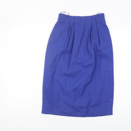 Planet Women's Blue Pencil Skirt Size 8 Wool Business