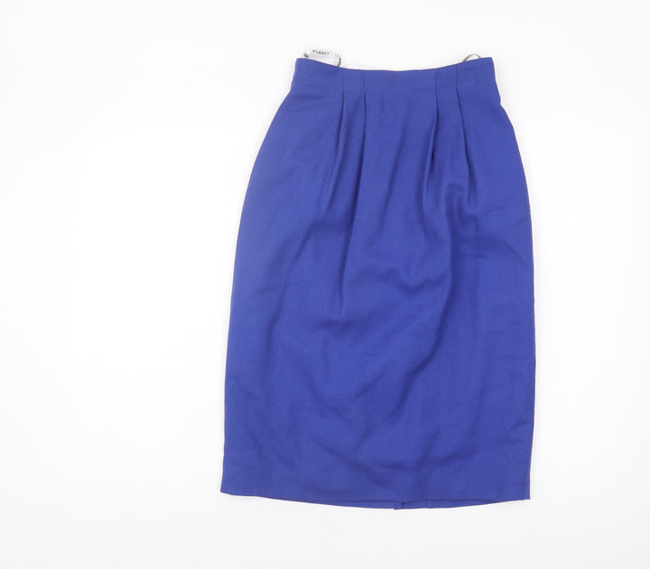 Planet Women's Blue Pencil Skirt Size 8 Wool Business