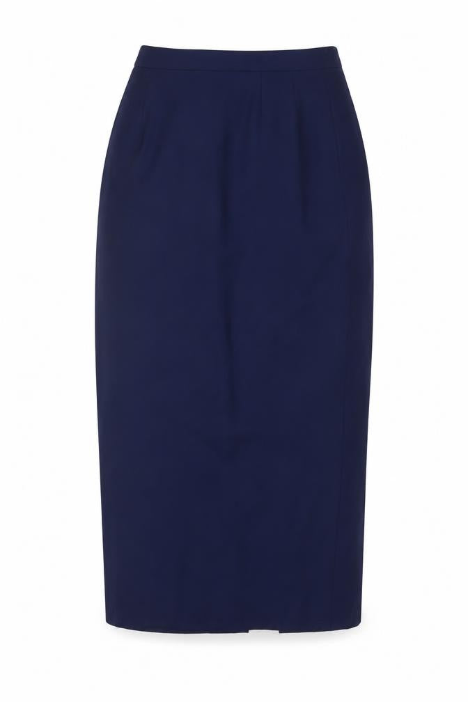 Front view of Planet Women's Blue Midi Pencil Skirt, size 8