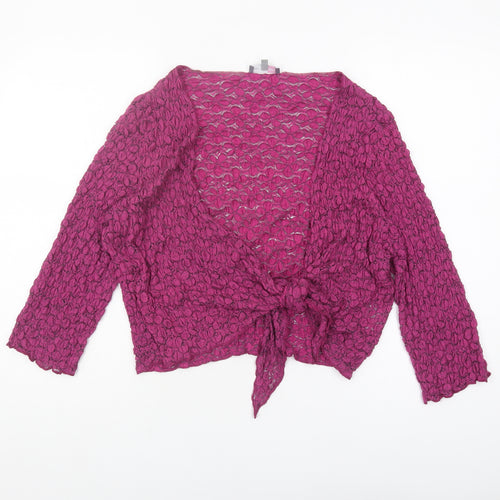 Marks & Spencer Women's Pink Wrap Blouse Size 18