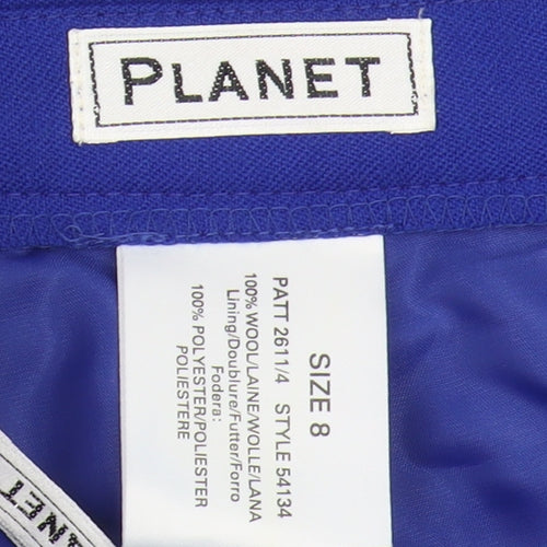 Planet Women's Blue Wool Pencil Skirt Size 8