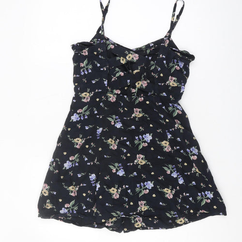 Urban Outfitters Women's Black Floral Slip Dress S