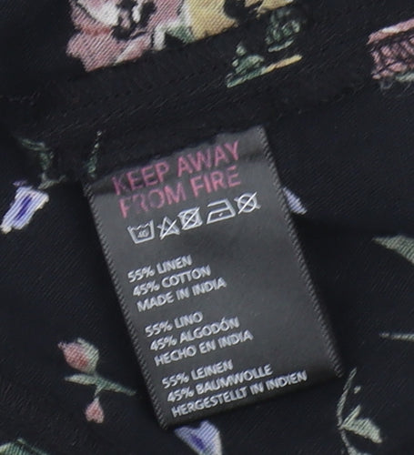 Urban Outfitters Women's Black Floral Slip Dress S