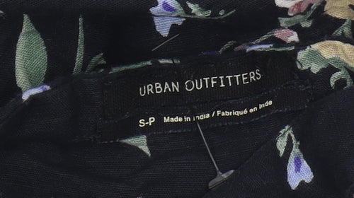 Urban Outfitters Women's Black Floral Slip Dress S