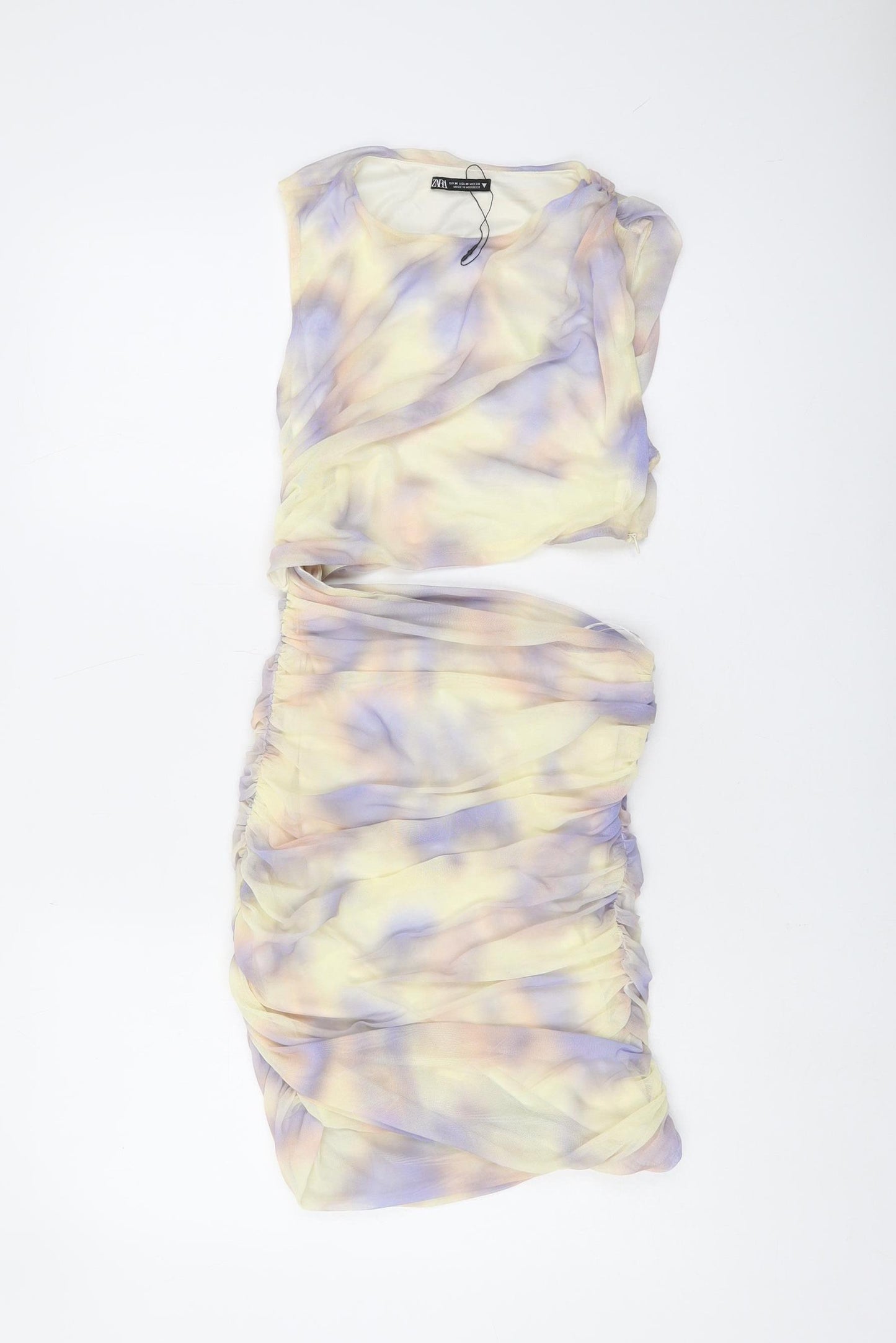 Zara Women's Multicoloured Sleeveless Dress M